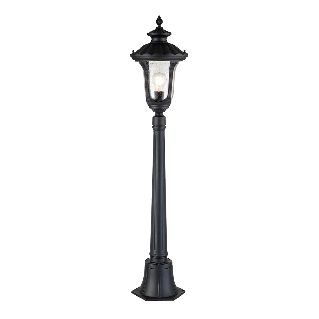 Lampione da giardino nero Chicago E27 60W IP44 Elstead
