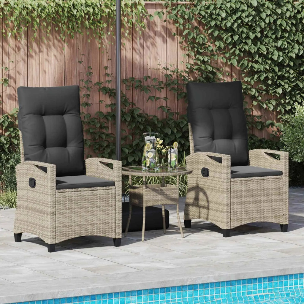Sedia da Giardino 2 pz | Sedie da Esterno Grigio chiaro e grigio scuro