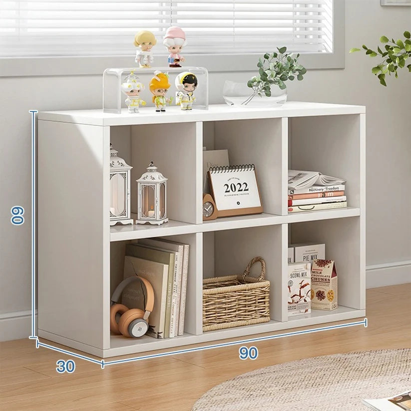 Libreria, bianca 90x30x60 cm