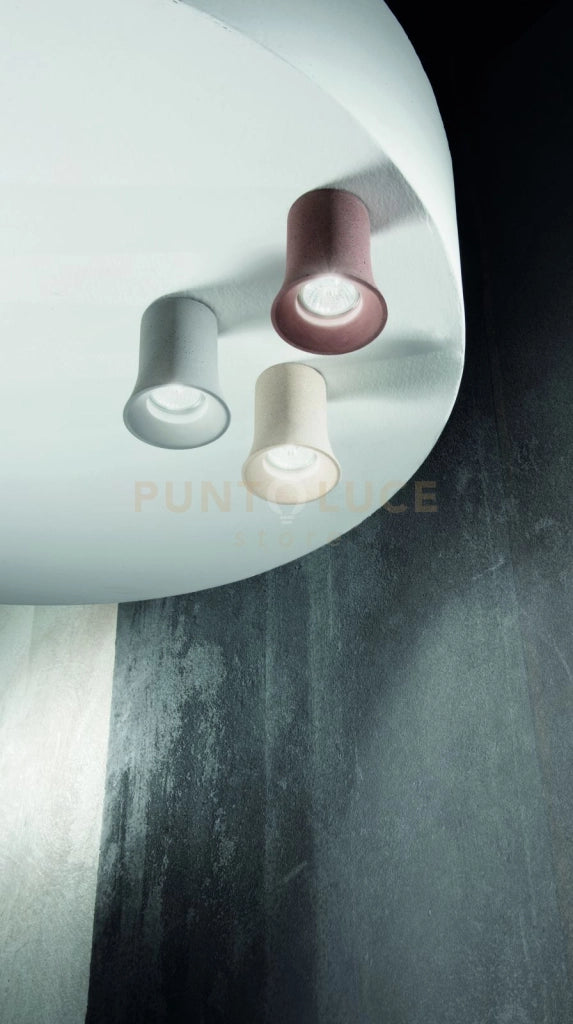 PLAFONIERA ROCK BIANCO 1 LUCE ATTACCO GU10  IP20 D.8,5CM