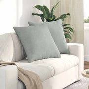 Cuscini da Divano 2 pz-Set di 2 Cuscini per Sofa Grigio chiaro 80 x 80 cm 993035