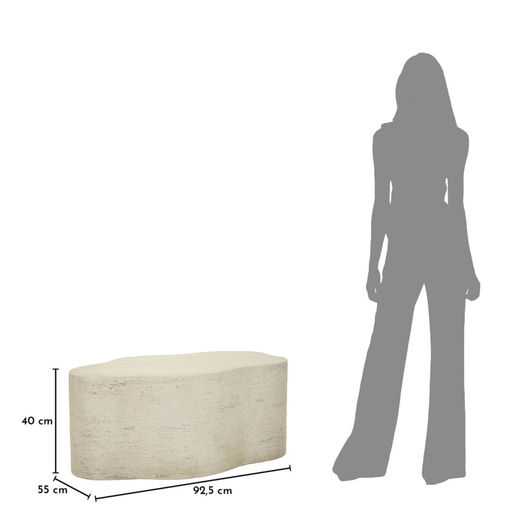 Tavolino VKH1068, Beige, MgO, 92,5x54,8x40 cm