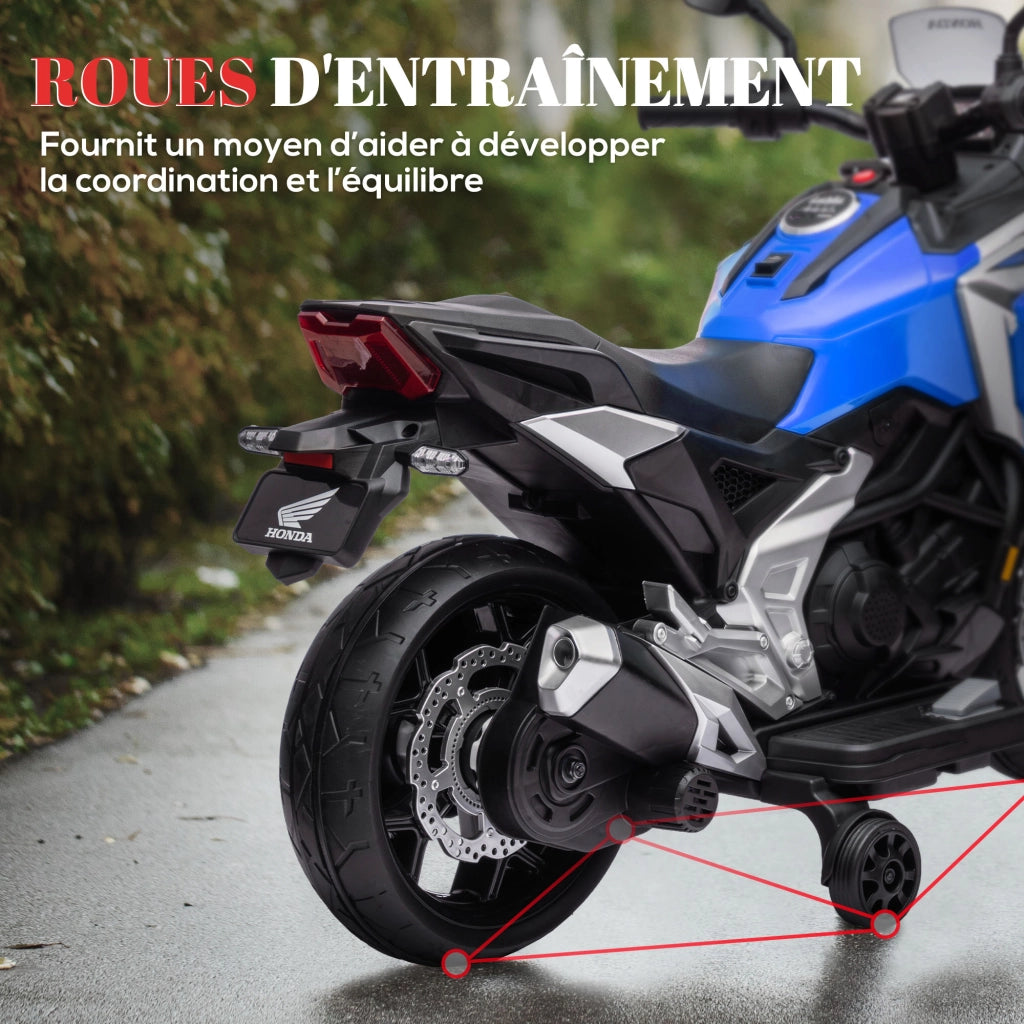 Moto elettrica per bambini ¨C Minimal ¨C blu con luci e musica