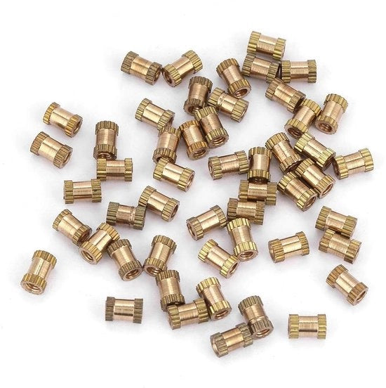 Assortimento di viti a innesco per interni - M2,5 x 6 x 3,5 - Ottone - 50 pezzi - Duraturo - Resistente al calore - Resistenti alle abrasioni - Viti a innesco