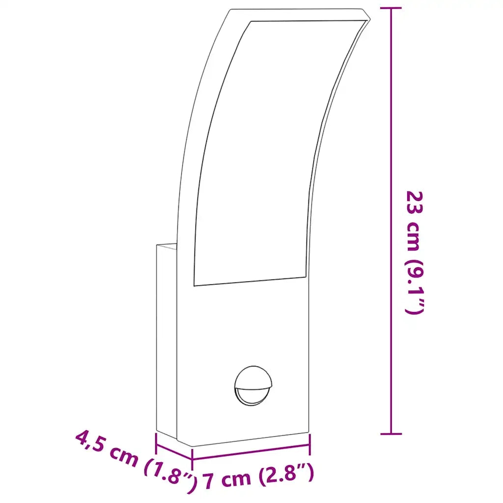 Applique con LED e Sensore 2 pz Bianche in Alluminio Pressofuso 4006267