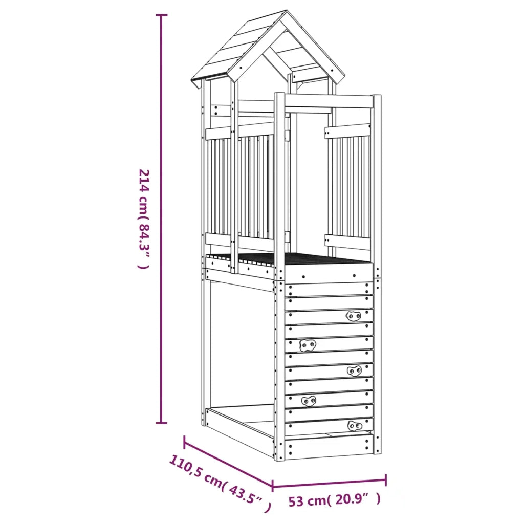 Torre da Gioco Marrone Legno Impregnato Solido CFW2473333