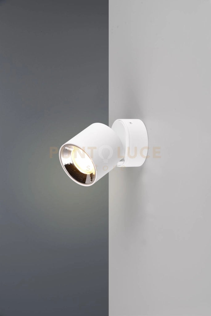 GUAYANA SPOT ORIENTABILE ANCHE DA INCASSO METALLO BIANCO H. 12CM 1 LUCE ATTACCO GU10