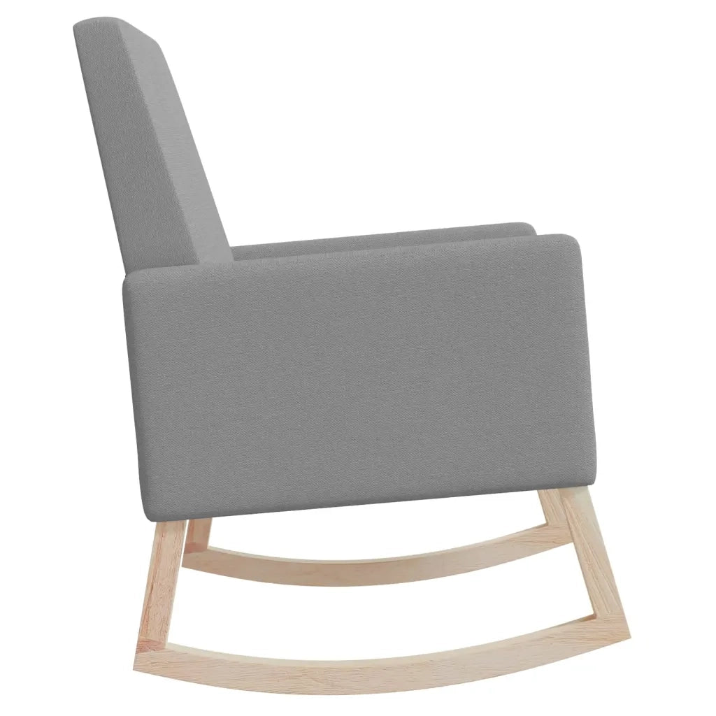 Sedia a Dondolo Grigio Chiaro in Tessuto 329415