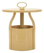 Tavolinetto P/Giornali Iris Crema in Polipropilene Ø 44x43 cm - Tavolino da Appoggio Elegante con Design Essenziale - Collezione Iris