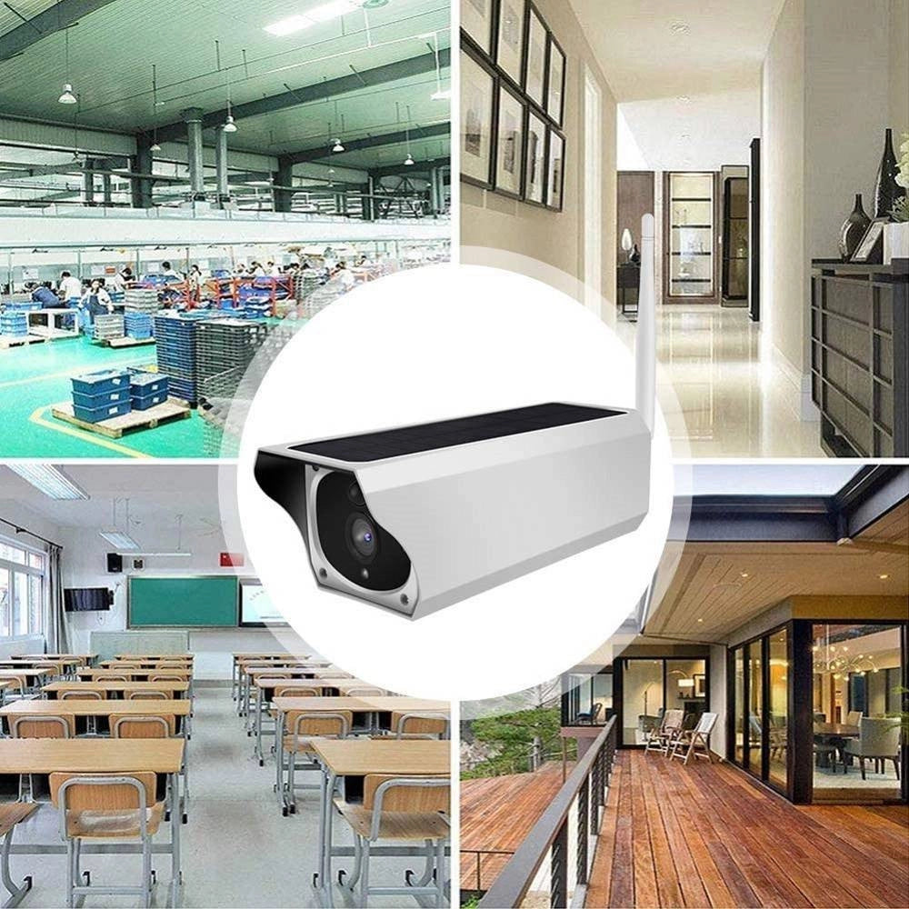 Trade Shop - Telecamera Wifi Per Esterni Con Pannello Solare Per Utilizzo Continuo Cw489 -