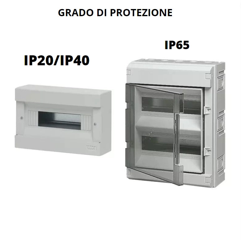 Marlanvil centralino parete grigio 2/4 moduli ip40 modello 9004