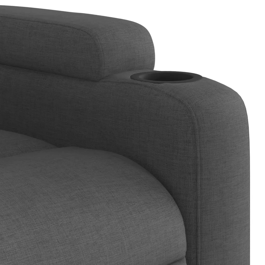 Poltrona reclinabile in tessuto grigio scuro 372442