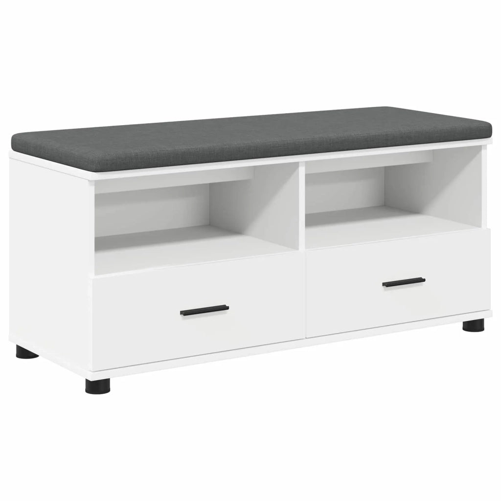 Panca per ingresso con cuscino Bianco 100 x 38 x 46 cm 891464