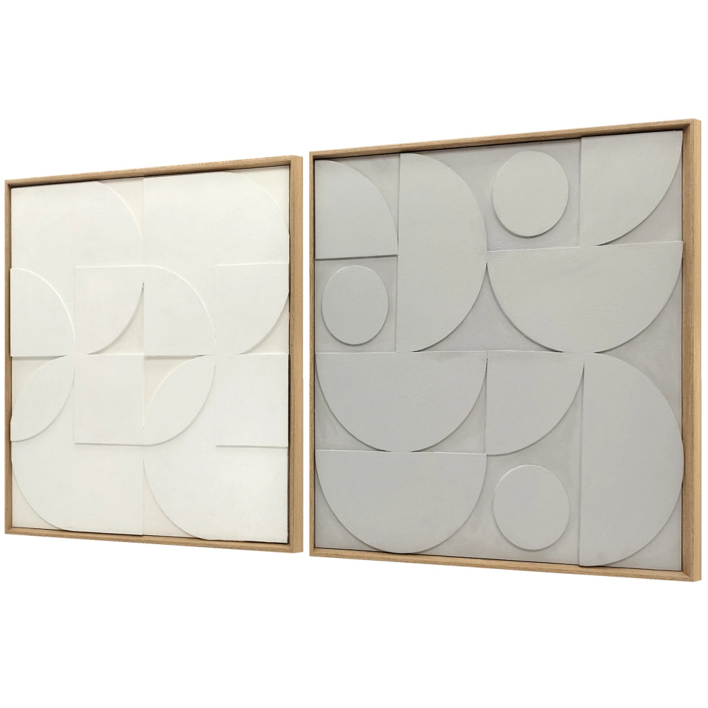 Decorazione Parete 3D Moderna ¨C Minimal ¨C Bianco 80x3.5x80 cm