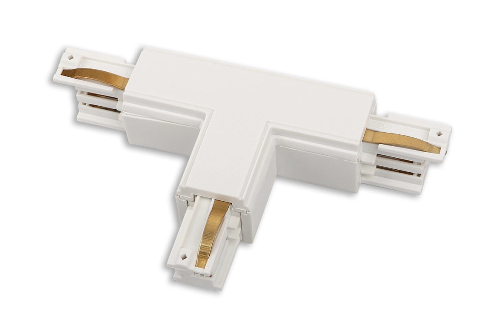 Connettore a T sinistro per binario trifase bianco Maxlight