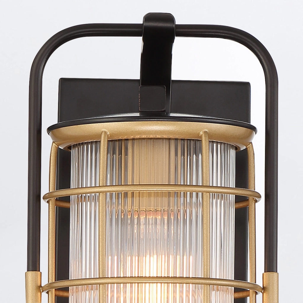 Applique esterna industriale bronzo oro E27 IP44 Quintiesse