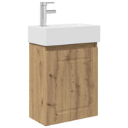 Mobile Bagno | Armadio da bagno con rubinetto Rovere Artigianale