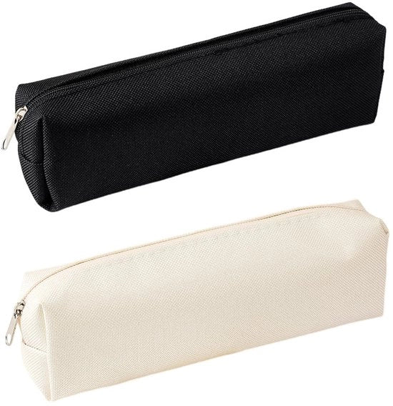 Etui 2 in 1 stile e facile da usare, astuccio per penne per ragazzi, astuccio nero e bianco latte