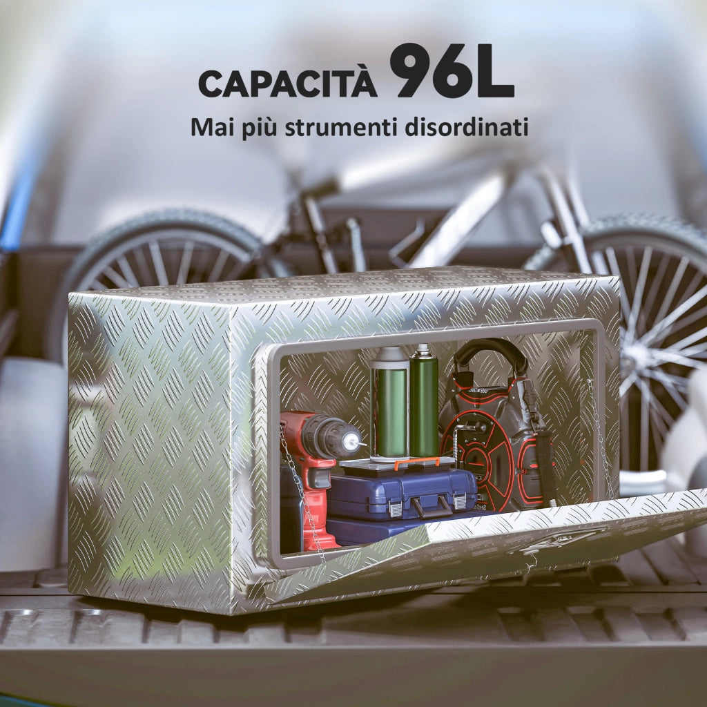 Cassettiera per Attrezzi in Alluminio ¨C Minimal ¨C Argento 76.2x35.5x40.6 cm