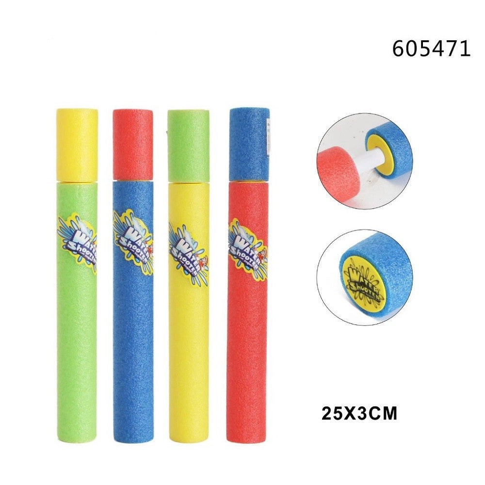 Trade Shop - Pistola Ad Acqua 25x3cm Tubo Sparatutto In Schiuma Gioco Estivo Spiaggia 605471 -