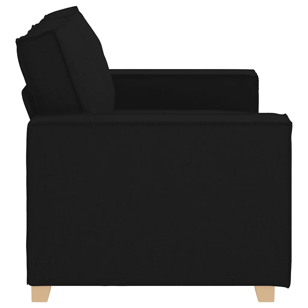 Divano a 2 Posti-Sofa 2 Posti Nero 120 cm Tessuto