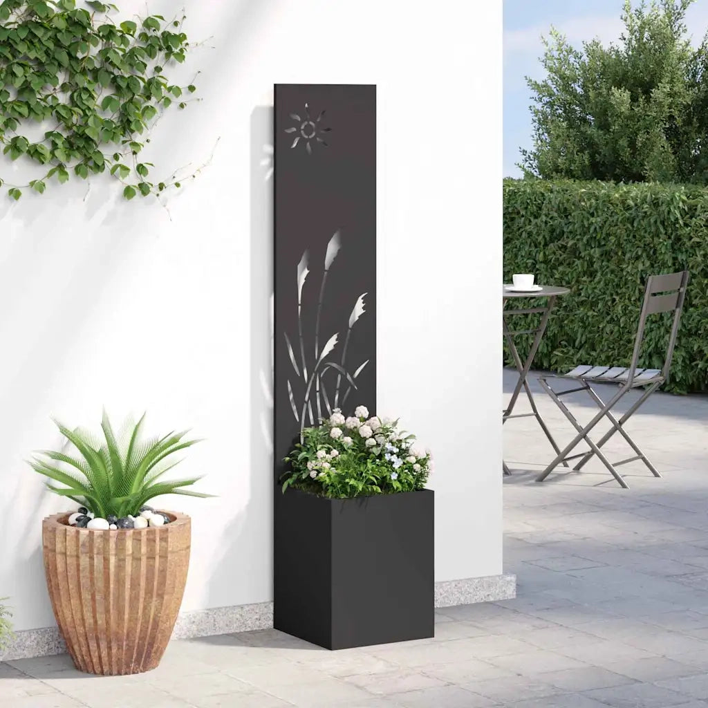 Schermo per privacy in giardino Traforo Nero 32 x 150 cm 876357