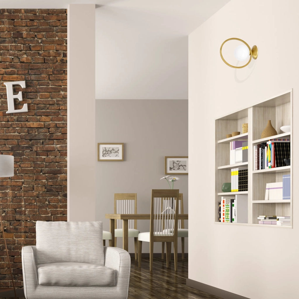 Applique 1 luce Vienna Milagro MLP5572 oro/bianco E14 40W