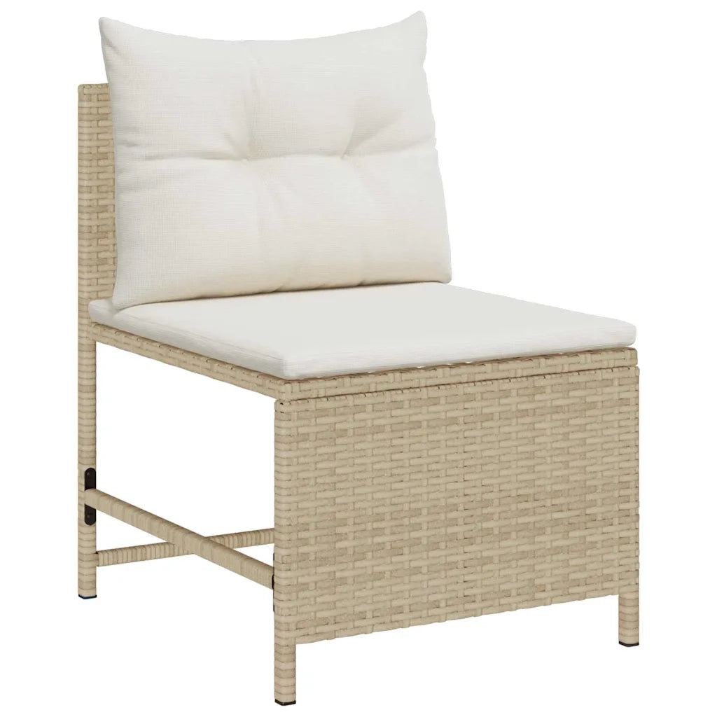 Set Divano da Giardino 6 pcs Beige e Crema polyrattan 4104703