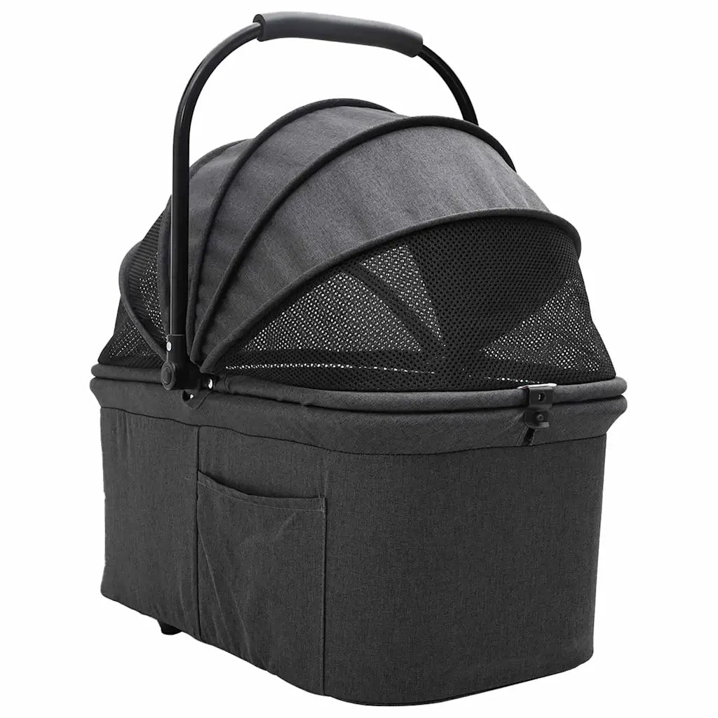 Passeggino pieghevole per animali Nero 78 x 54 x 101 cm CFW6534449
