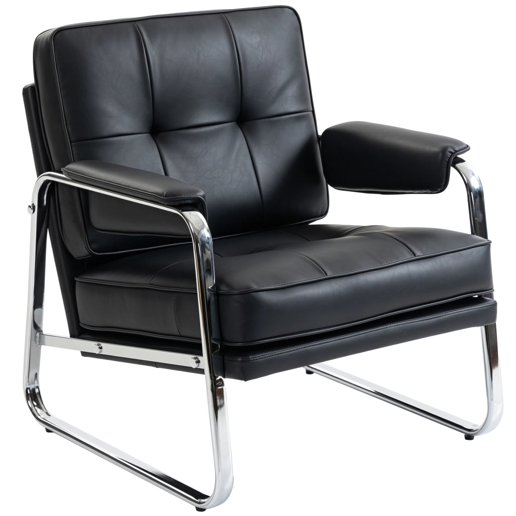 Poltrona Relax Reclinabile in Similpelle ¨C Minimal ¨C Nero