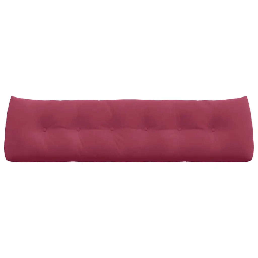 Cuscino per Schiena Rosso Vino 180 x 24 x 50 cm Velluto 42014579