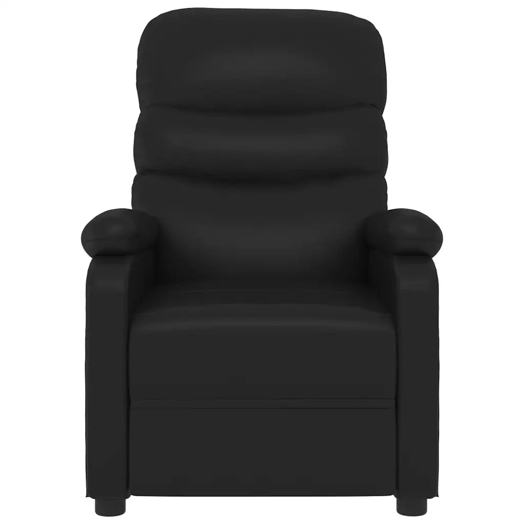 Poltrona Reclinabile Nera in Similpelle 342686