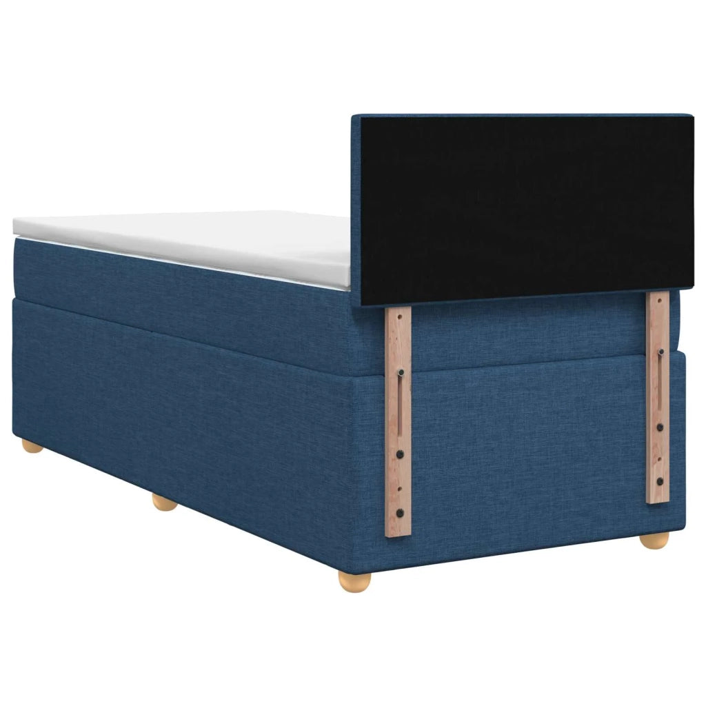 Letto box spring con materasso Blu 100 x 200 cm Tessuto 3450901