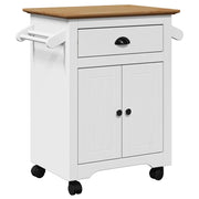 Carrello da Cucina BODO Bianco e Marrone 72x45x80 cm CFW6297705