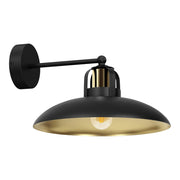 Applique industriale nero-oro FELIX E27 60W Milagro