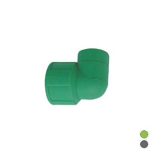 GOMITO FILETTATO FEMMINA IN POLIPROPILENE- 3/4 x Diam. 25 Grigio- DH- pezzi 1