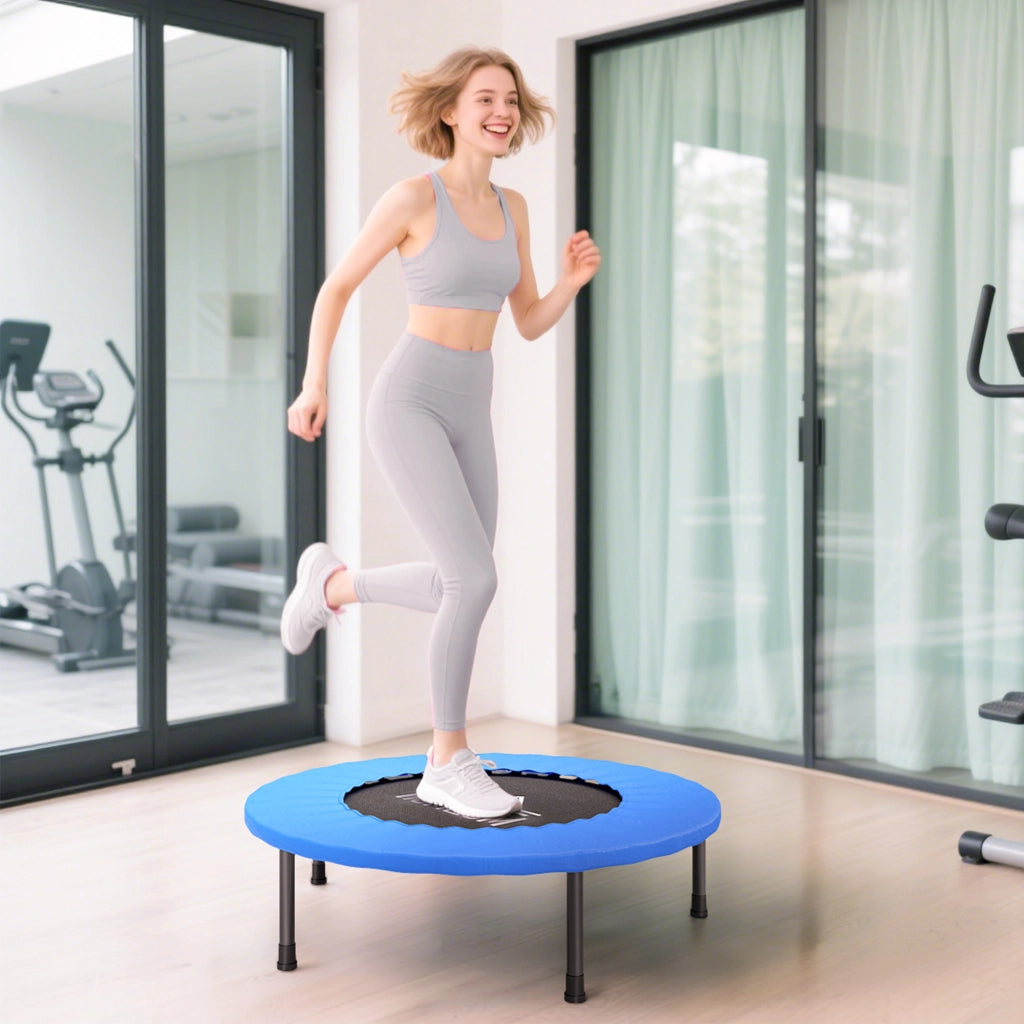 Trampolino fitness mini ¨C Xylo ¨C ? 81 cm, carico 100 kg, piedini antiscivolo, blu e nero