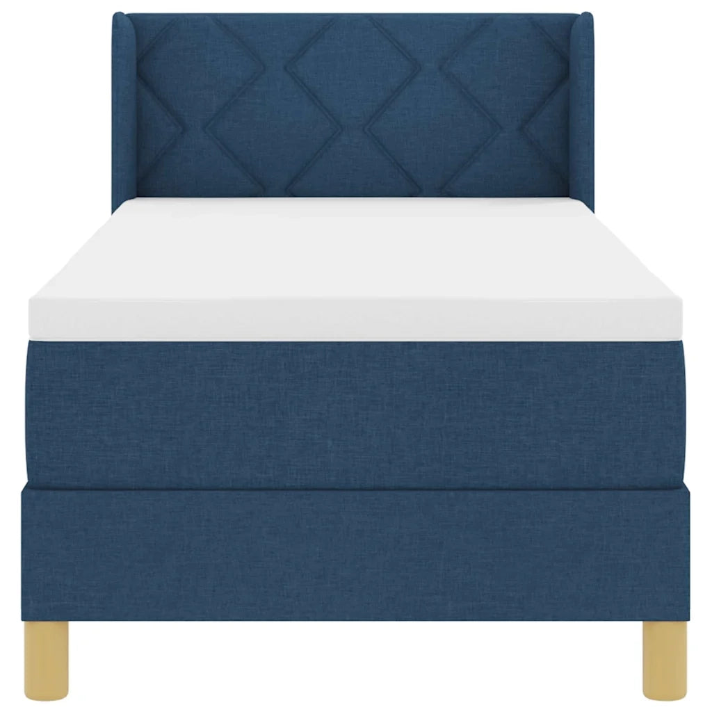 Letto a molle con testiera Blu 200 x 80 cm Tessuto 3341327
