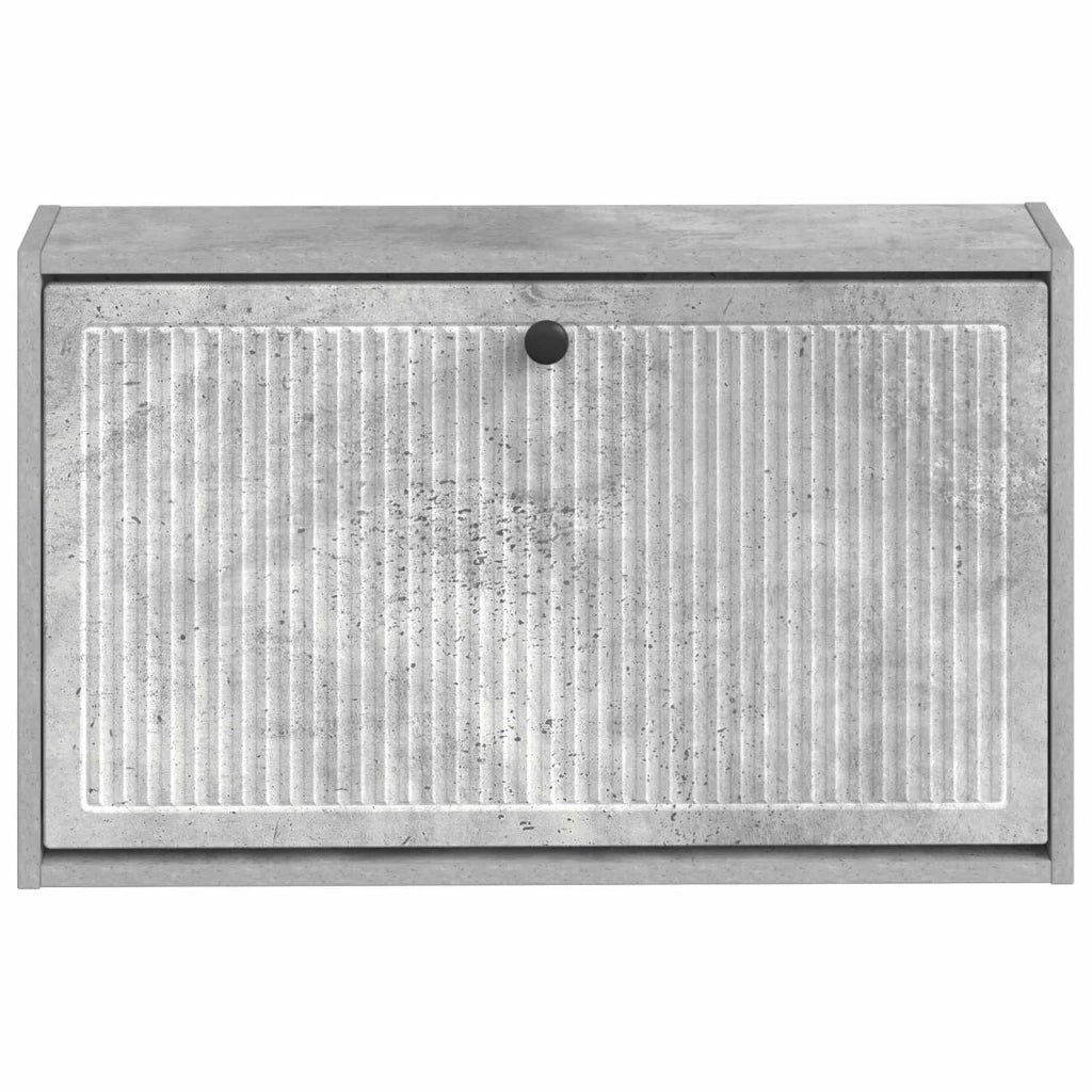 Mobiletto per Scarpe da Muro EDE 71 x 17 x 43 cm Grigio Cemento 895968