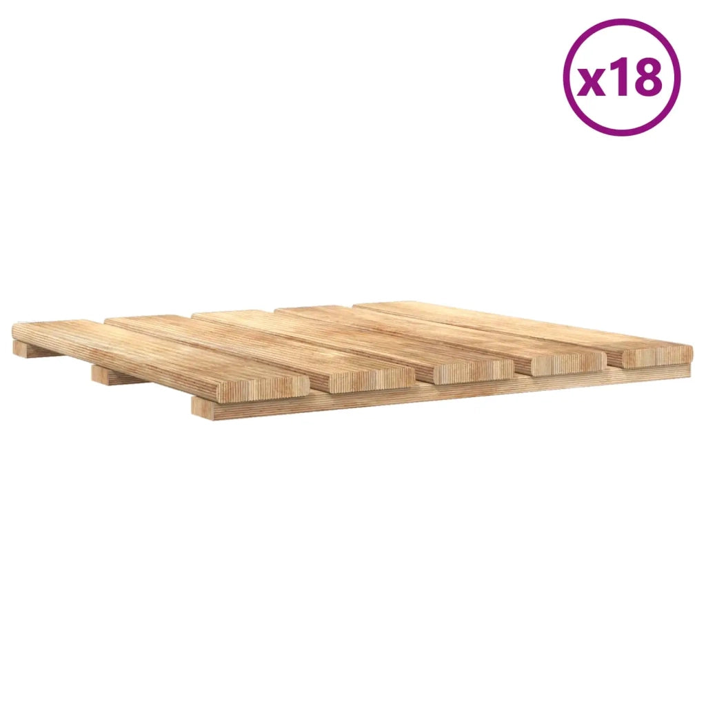 Piastrella per Decking 18 pcs Marrone 50 x 50 cm 3444824