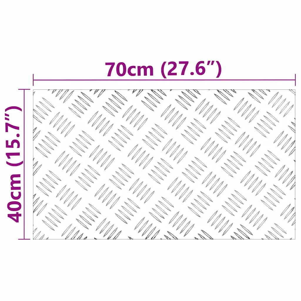 Gradini per Scale 2 pz | Tappetini per scale autoadesivi Argento 70 x 40 cm Alluminio