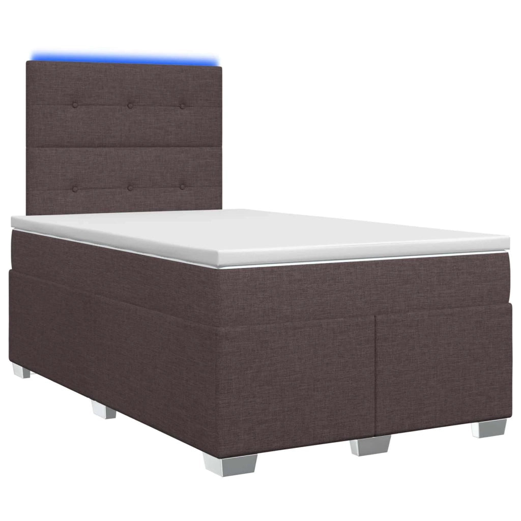 Letto box spring con materasso Marrone Scuro 120 x 190 cm 3454827