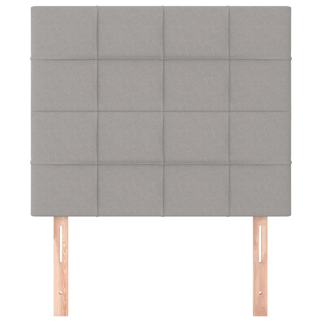 Testiera | Testata Grigio Chiaro 90x5x118/128 cm Tessuto
