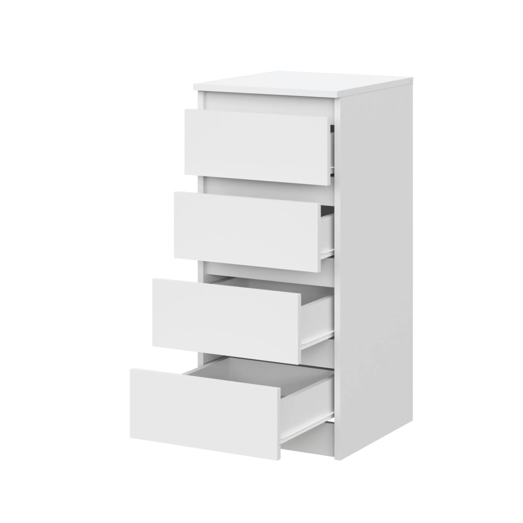 Commode SOLA - Bianco - 4 Cassetti - Larghezza 40 cm, Altezza 90 cm, Profondit? 43 cm