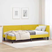 Cornice del letto ad angolo Giallo 90 cm x 200 cm Velluto 42016232
