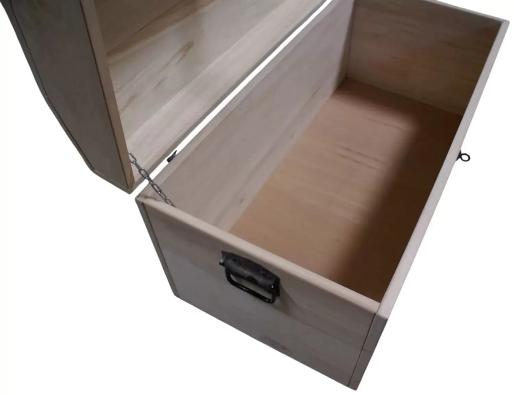 Cassapanca in legno grezza l.98 p.47 h.54 - Mobili 2G