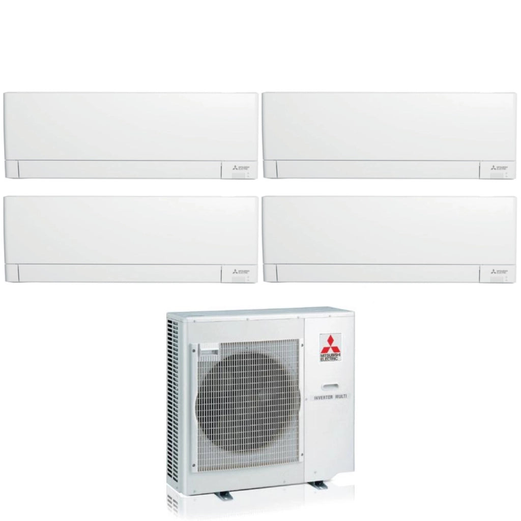 Climatizzatore Condizionatore Mitsubishi Electric Quadri Split Inverter Linea Plus serie MSZ-AY 9+9+15+18 con MXZ-4F80VF R-32 Wi-Fi Integrato 9000+9000+15000+18000