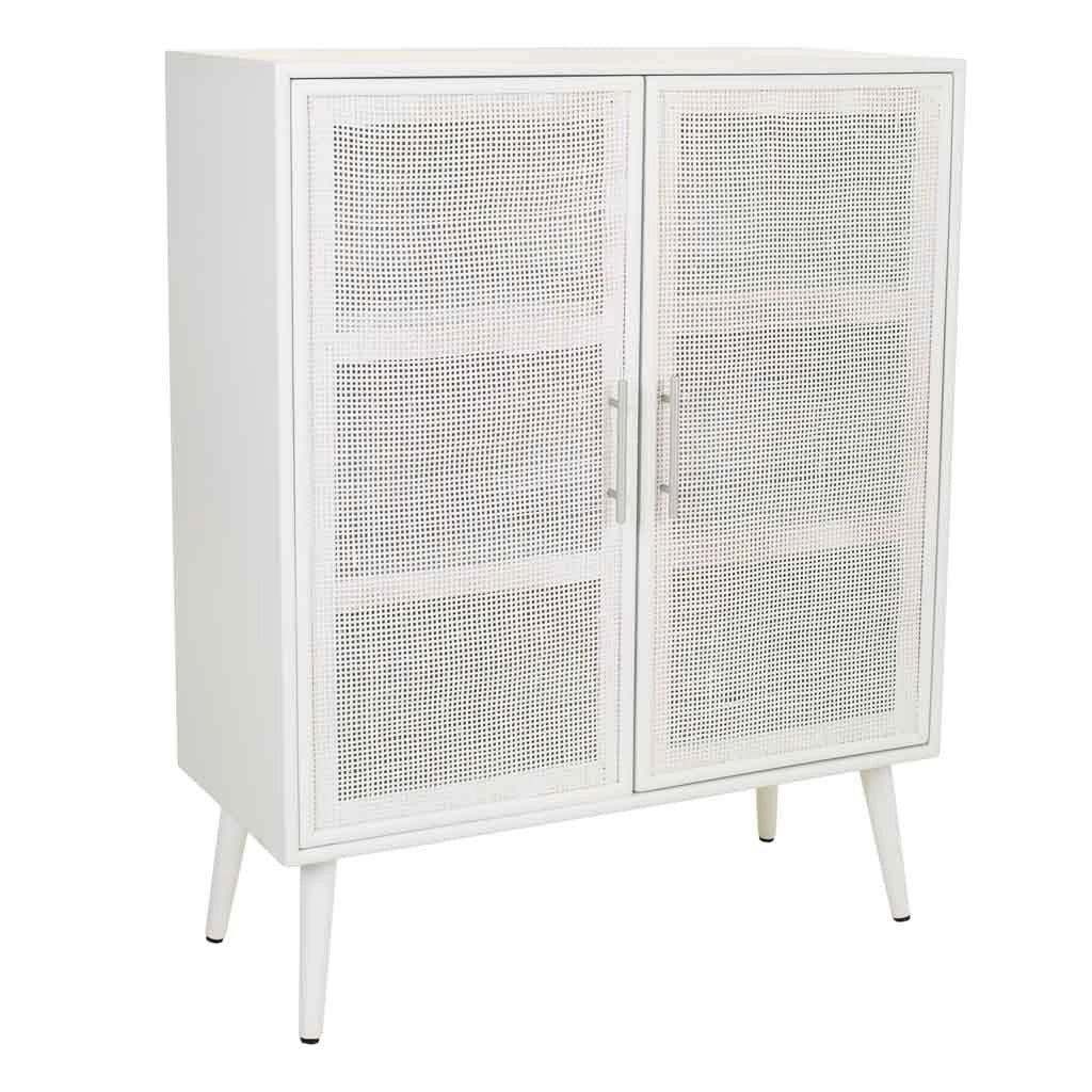 Mobile in legno e rete bianco 80x37x101h