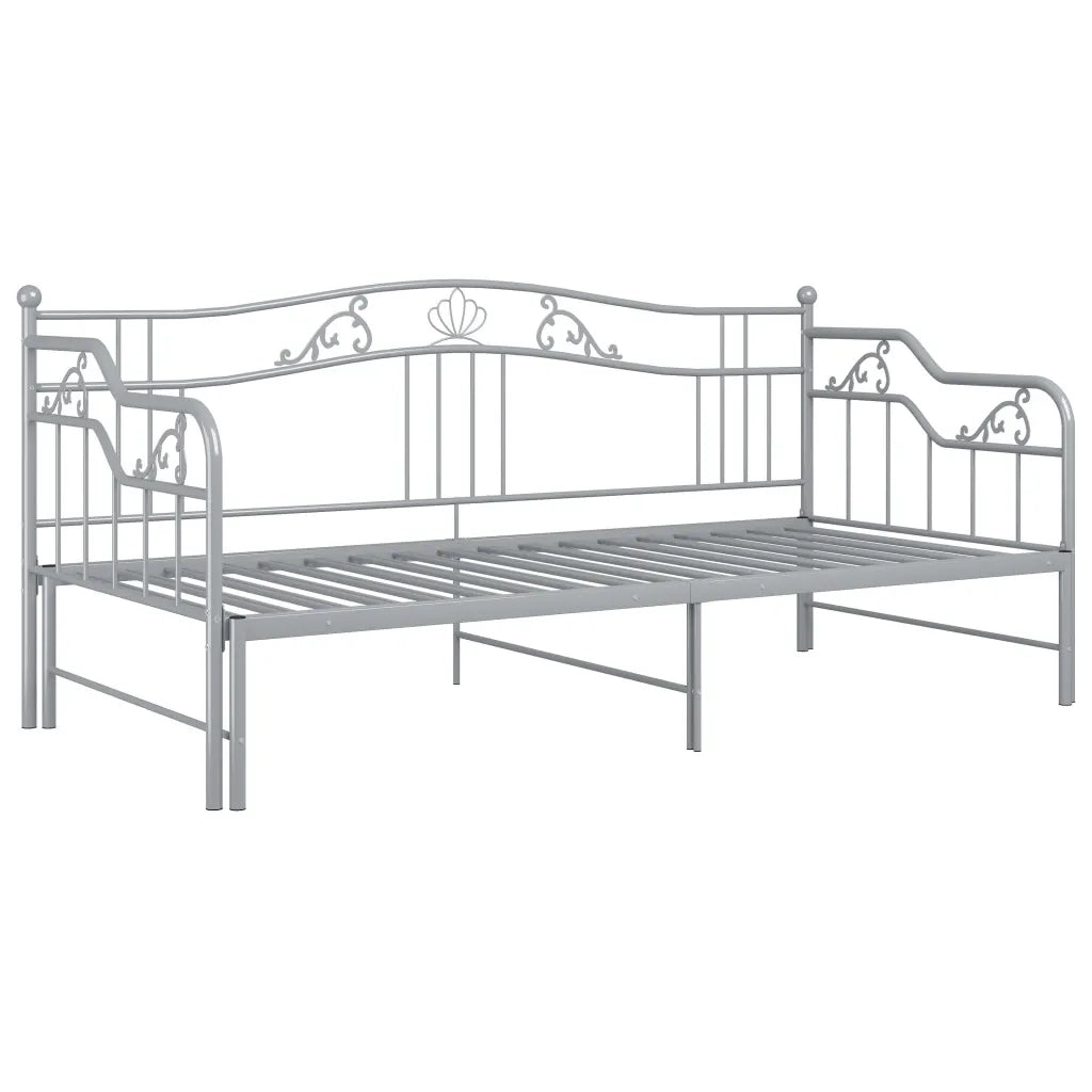 Telaio Divano Letto Estraibile Grigio in Metallo 90x200 cm 324766
