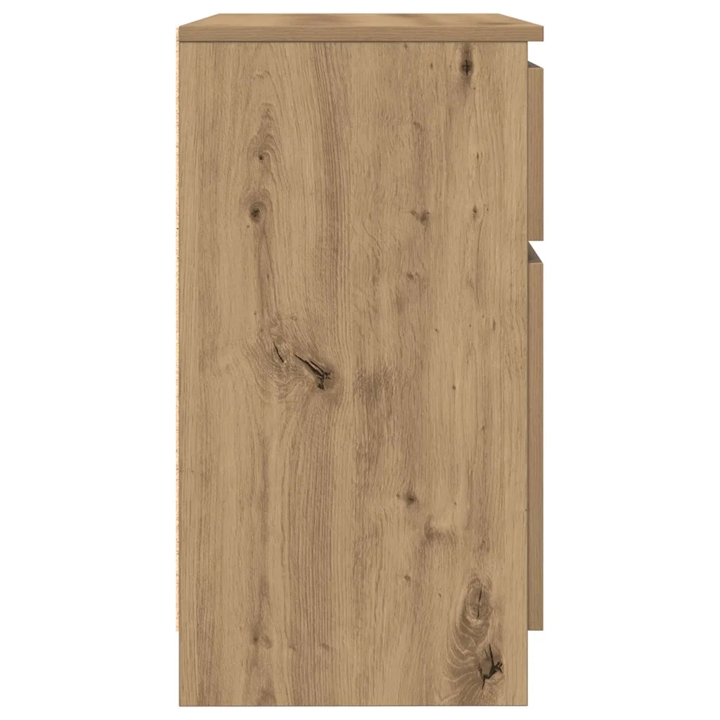 Credenza con Cassetto-Buffet-Armadio da cucina Rovere Artigianale 71x35x65 cm Truciolato 885992
